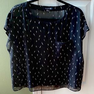 Forever 21 Cropped Lightening Bolt Top
